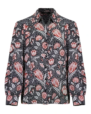 Estonia Print Silk Shirt