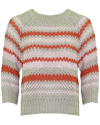 Ghiacci Linen Stripe Pullover