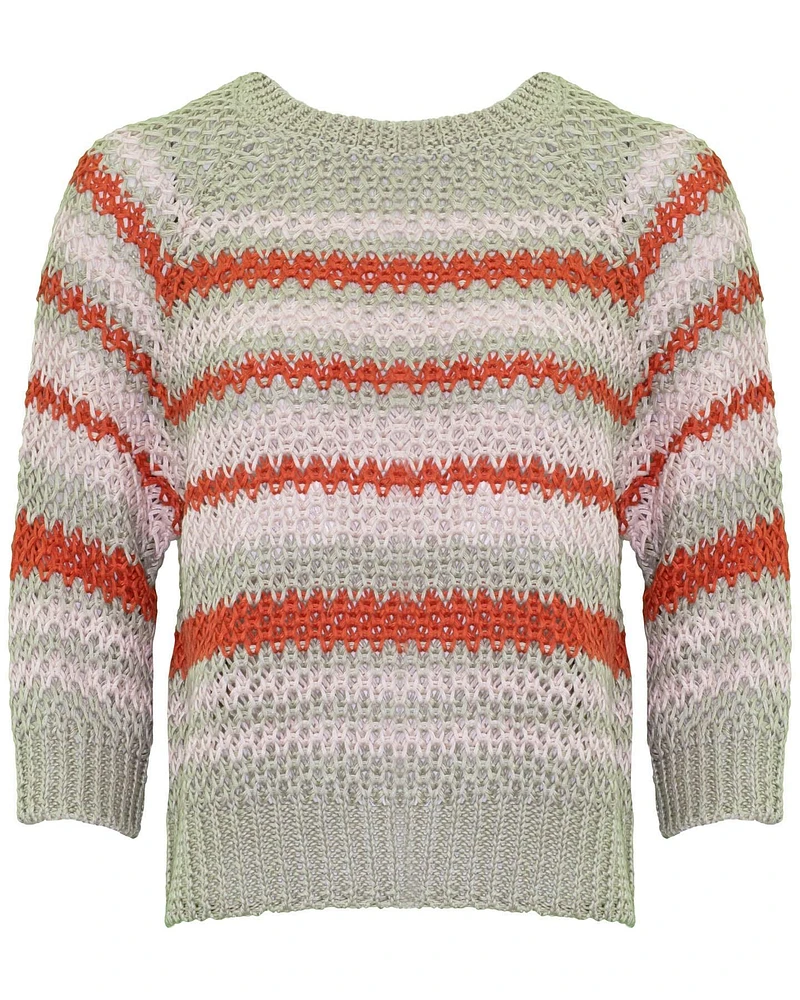 Ghiacci Linen Stripe Pullover