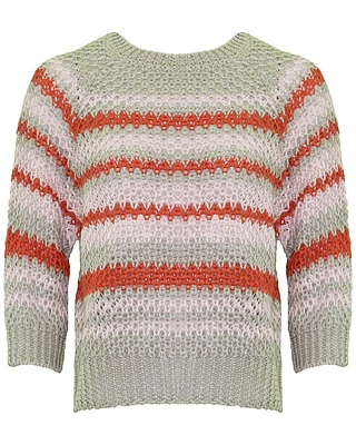 Ghiacci Linen Stripe Pullover