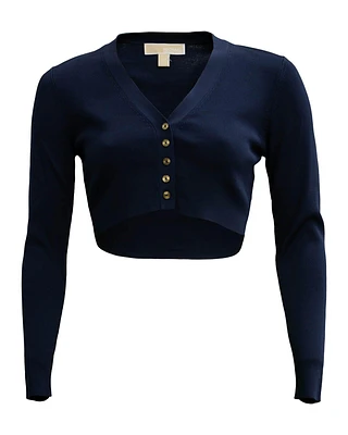 Cropped Button Down Cardigan
