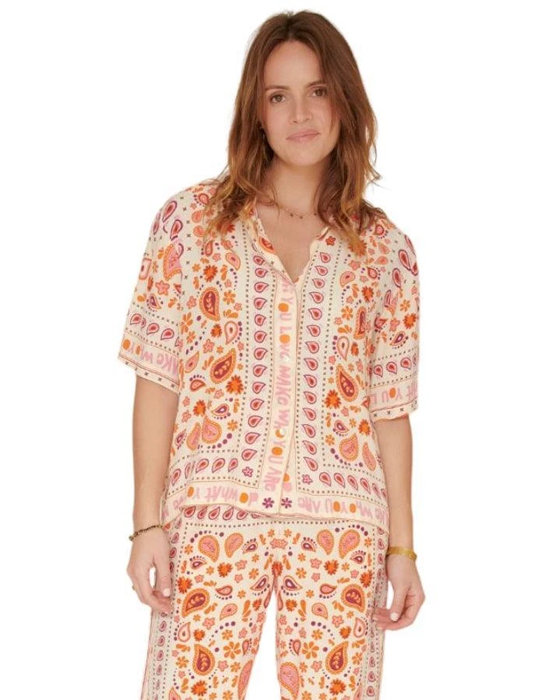 MKT Studio Contini Border Print Paisley Blouse