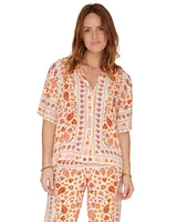 MKT Studio Contini Border Print Paisley Blouse