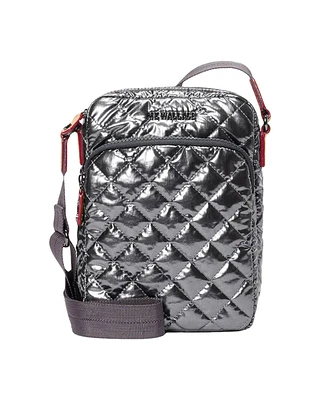 Anthracite Metallic Metro Crossbody Bag