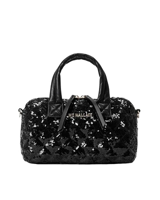 Black Sequin Mini Satchel