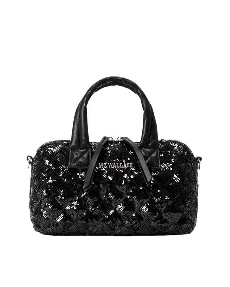 Black Sequin Mini Satchel