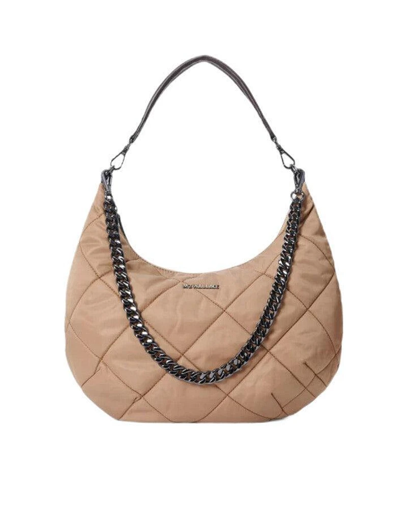 Caramel Quilted Bowery Shoulder Bag