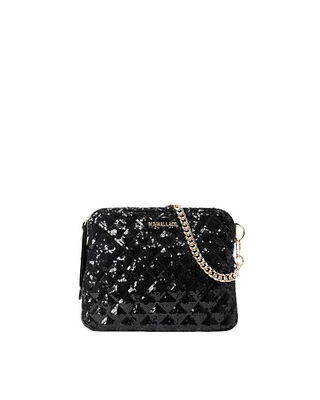 Quilted Madion Sequin Crossbody Bag