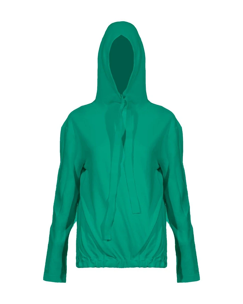 Norma Kamali Boyfriend Hooded Sweatshirt Mint