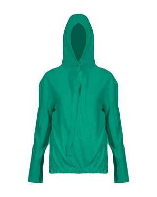 Norma Kamali Boyfriend Hooded Sweatshirt Mint