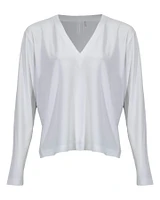 Norma Kamali Cropped V-Neck Top