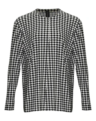Houndstooth Boyfriend Top