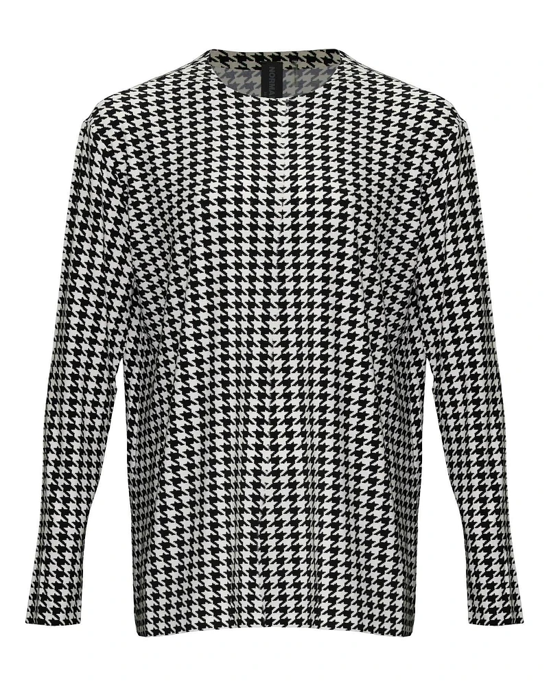Houndstooth Boyfriend Top