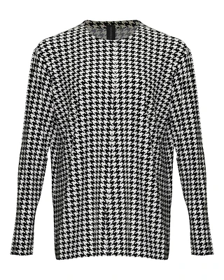 Houndstooth Boyfriend Top