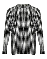 Houndstooth Boyfriend Top