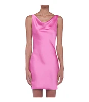 Norma Kamali Maria Satin Mini Dress