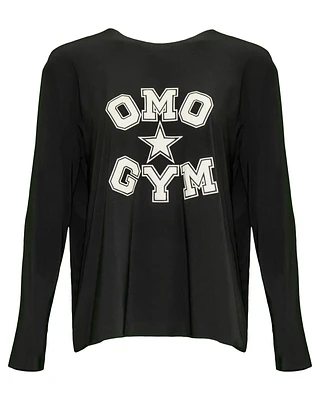 Omo Short Boyfriend Long Sleeve Crew Top