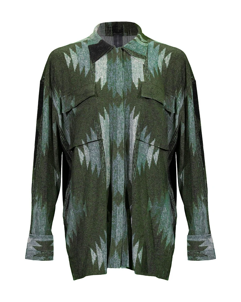 Norma Kamali Oversized Southwest Cargo Shirt
