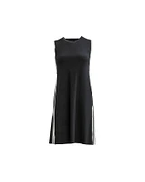 Side Stripe Sleeveless Swing Dress