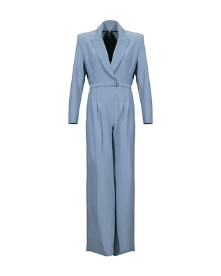 Single Breasted Straight Leg Jumpsuit