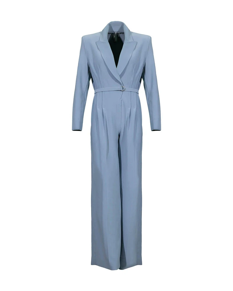 Single Breasted Straight Leg Jumpsuit