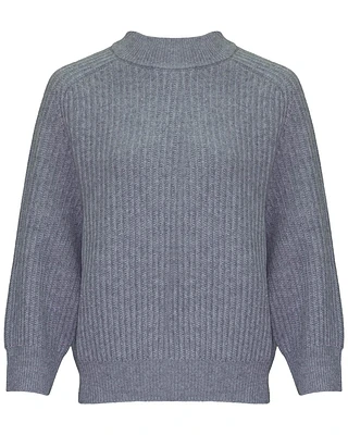 High Neck Wool Blend Pullover