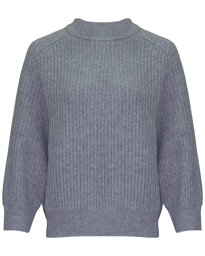 High Neck Wool Blend Pullover