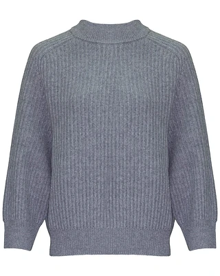 High Neck Wool Blend Pullover