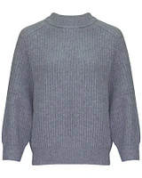 High Neck Wool Blend Pullover