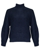 Mock Neck Wool Blend Pullover