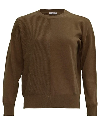 Wool Blend Rib Block Pullover