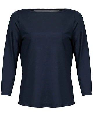 Boat Neck 3/4 Sleeve Pullover