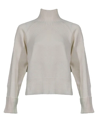 Mock Neck Wool Cashmere Sweater