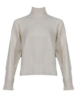 Mock Neck Wool Cashmere Sweater