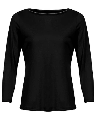 Neck Detail Bamboo Pullover