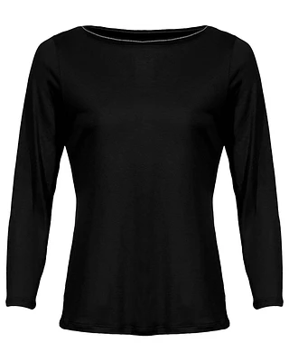 Neck Detail Bamboo Pullover