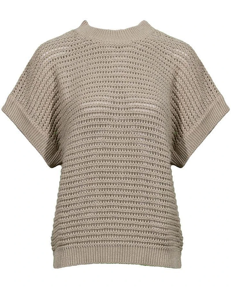 Purotatto Open Knit Vest-Pullover