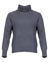 Ribbed Wool-Cashmere Turtleneck
