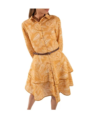 Yellow Print Dress