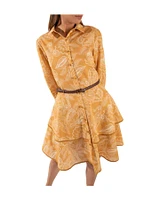 Yellow Print Dress