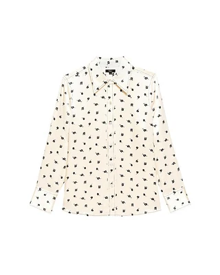 Andrea Floral Satin Blouse