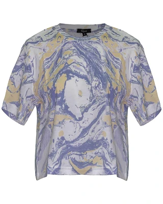 Boxy Marble Print T-Shirt