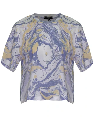 Boxy Marble Print T-Shirt