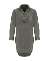 Elva Denim Long Shirt/Dress