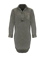 Elva Denim Long Shirt/Dress