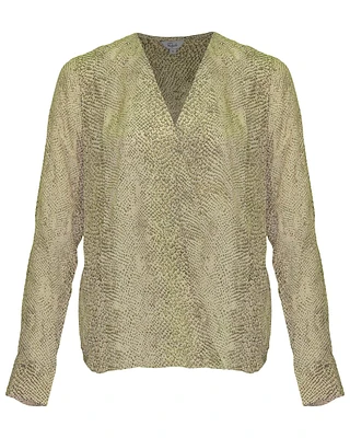 Hillary Snakeskin Print Top