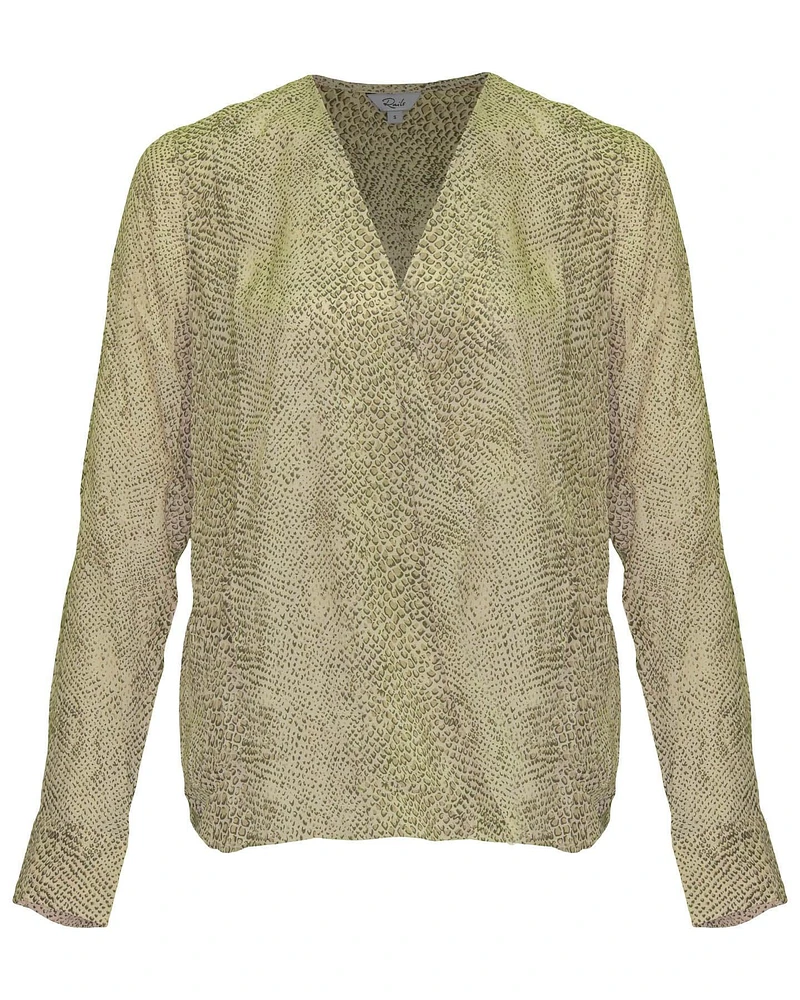 Hillary Snakeskin Print Top