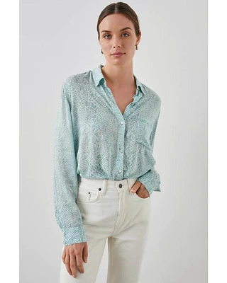 Josephine Mint Boa Shirt