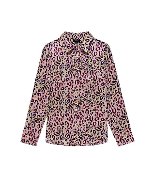 Kate Neon Cheetah Silk Shirt