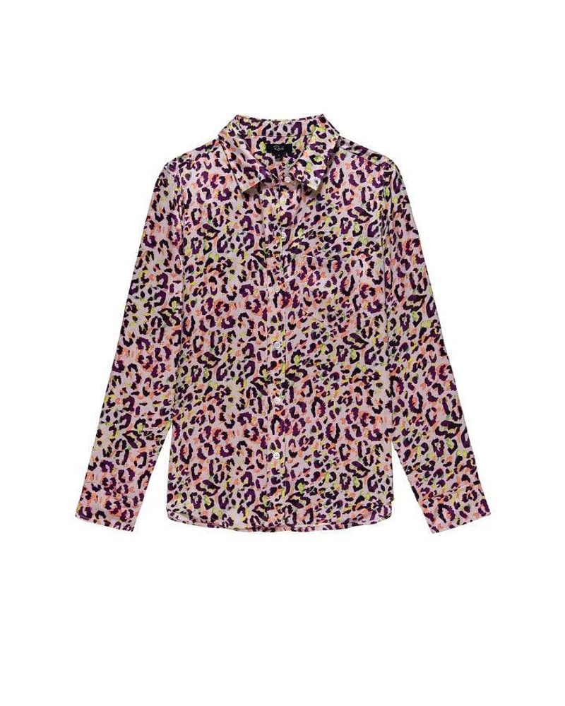 Kate Neon Cheetah Silk Shirt